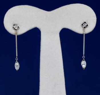 Earrings - white gold, diamond - 2000 Earrings - white gold, diamond - 2000