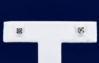 Gold Earrings with Brilliants - gold, brilliant cut diamond - 2000 Gold Earrings with Brilliants - gold, brilliant cut diamond - 2000