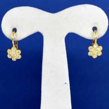 Gold earrings with diamonds Gold earrings with diamonds
