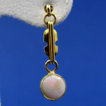 Gold Earrings - gold, opal - 2000