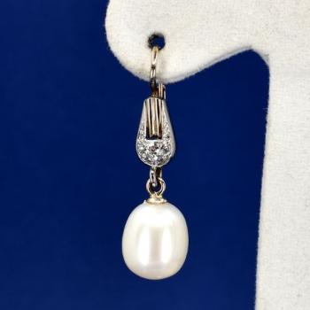 White Gold Earrings - gold, diamond - 2000